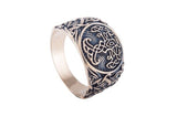 Anillo vikingo Yggdrasil árbol de la vida joyería artesanal de bronce