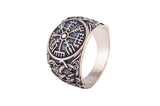 Anillo vikingo Vegvisir estilo bronce Mammen hecho a mano