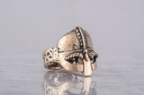 Capacete Viking Anel de Bronze | Joias Odin Thor