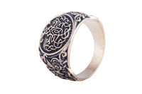 Anillo vikingo Yggdrasil árbol de la vida joyería artesanal de bronce