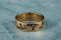 Anillo vikingo con lobo, joyería vikinga artesanal