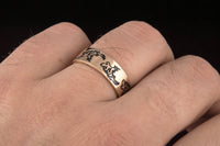 Anillo vikingo con lobo, joyería vikinga artesanal