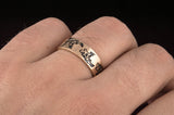 Anillo vikingo con lobo, joyería vikinga artesanal