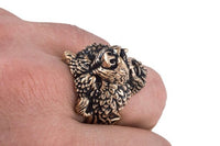 Bague du Berserker en bronze guerrier fauve
