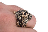 Bague du Berserker en bronze guerrier fauve