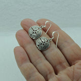 Nœud celte en boucles d'oreilles femme argent 925