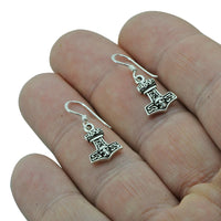 Boucle d'oreilles crâne marteau de Thor Mjolnir Celtic