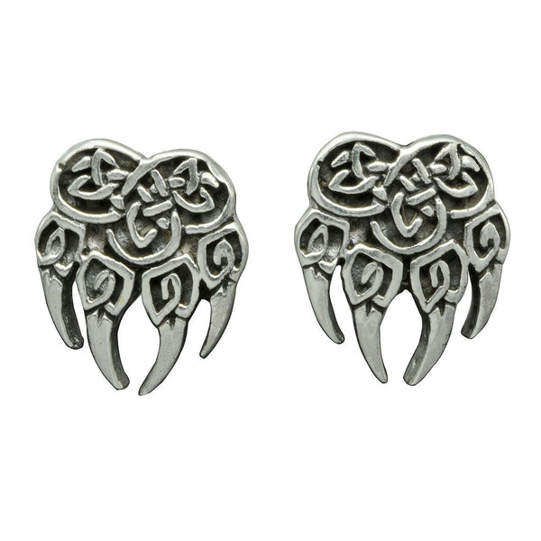 Triquetra Brincos pata de lobo celta nórdica