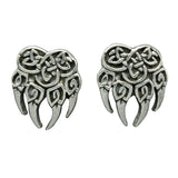 Pendientes nórdicos celtas con pata de lobo Triquetra