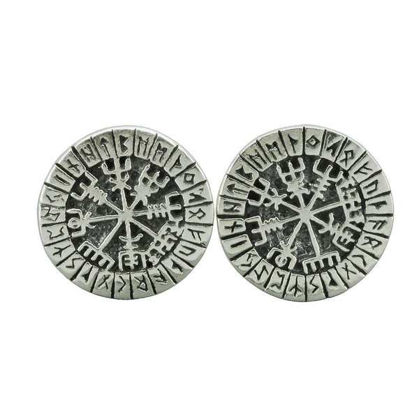 Brincos viking celtas bússola nórdica vegvisir