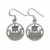 Copia de pendientes vikingos con brújula Vegvisir nórdico celta