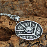 Colgante escudo de Lagertha color plata