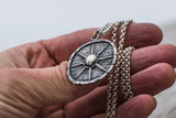 Pendentif viking artisanale bouclier guerrier en argent ou or