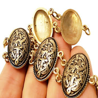 Bijoux de poignet nordique ancien plaqué or 24 carats