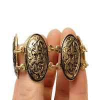 Bijoux de poignet nordique ancien plaqué or 24 carats