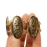 Bijoux de poignet nordique ancien plaqué or 24 carats