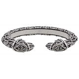 Pulsera de anillo de brazo vikingo Hugin y Munin
