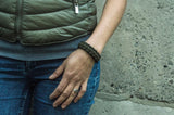 Bracelet olive marteau Thor en bronze fait main