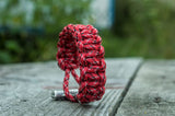 Prata gigante moljnir vermelho viking paracord