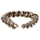Cadena de anillos vikingos de bronce estilo nórdico.