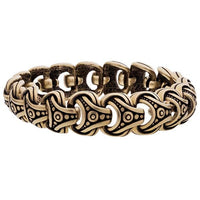 Cadena de anillos vikingos de bronce estilo nórdico.