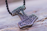 Pendentif marteau de Thor en argent Mjolnir de l'île de Scania