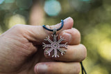 Pendentif symbole d'Aegishjalmur ou Helm of Awe argent ou or