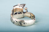 Bague viking drakkar bronze ou argent fabriquée main