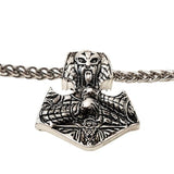 Colgante plateado Aegishjalmur, yelmo de Awe vikingo