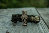 Bracelet olive marteau Thor en bronze fait main