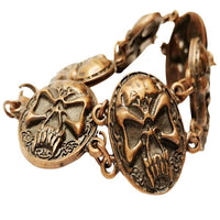 Pulsera CRÁNEO NÓRDICO en bronce culto funerario celta del norte