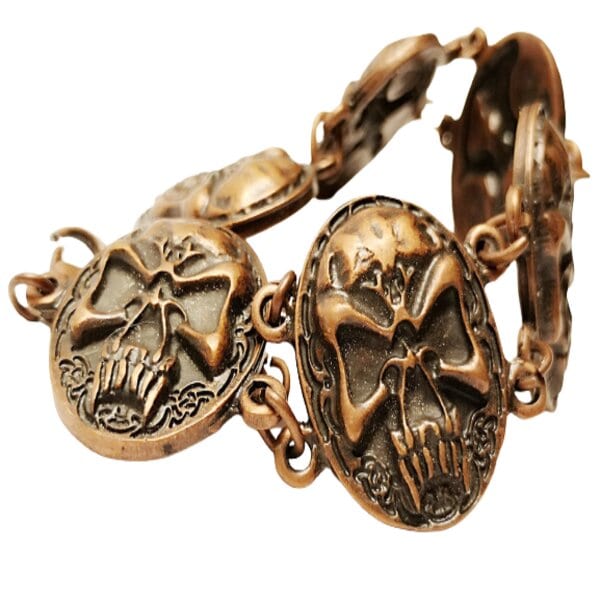 Pulsera CRÁNEO NÓRDICO en bronce culto funerario celta del norte