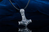 Pingente de martelo feito à mão estilo Mammen Mjolnir Thor