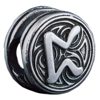 Conta de barba de alfabeto perthro runa viking prata ou ouro