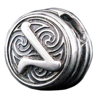 Bijou de barbe scandinave rune Laguz artisanale