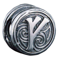 Símbolo de cuentas runa Fehu joyería vikinga bronce, plata u oro