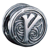 Símbolo de cuentas runa Fehu joyería vikinga bronce, plata u oro