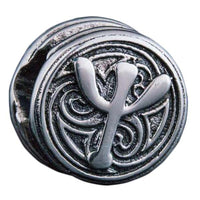 Bijoux perle de barbe viking rune Algiz en argent ou or