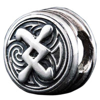 Accessoire de barbe viking rune Ingwaz artisanal