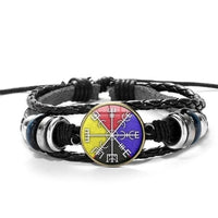 Pulseira com símbolo Aegishjalmur