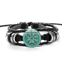Pulseira com símbolo Aegishjalmur