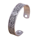 Bracelet viking en métal plaqué argent