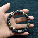 Pulsera de runas vikingas joyería nórdica para hombres y mujeres