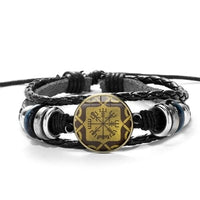 Pulseira com símbolo Aegishjalmur
