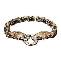 Bracelet viking tête de dragon, amulette nordique