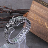 Bracelet ouroboros viking pour hommes en acier inoxydable plusieurs couleurs