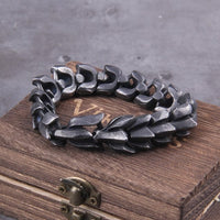 Bracelet ouroboros viking pour hommes en acier inoxydable plusieurs couleurs