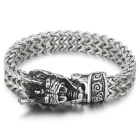 Bracelet tête de dragon, Bracelet pour homme en acier inoxydable idéal cadeaux