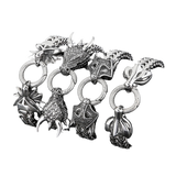 Bracelet en acier inoxydable pour homme - Viking double tête en acier titane tissé