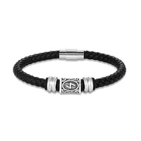 Bracelet runes viking Futhark en cuir : choisissez votre symbole viking !